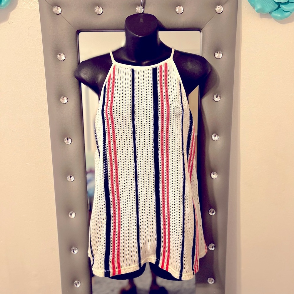 Sleeveless knit lightweight crochet top from Maurices.